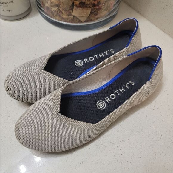 Rothy's Flax birdseye round toe flats 8.5 EUC - Picture 5 of 8